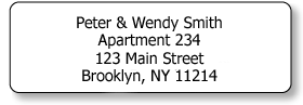 Black Text Return Address Labels